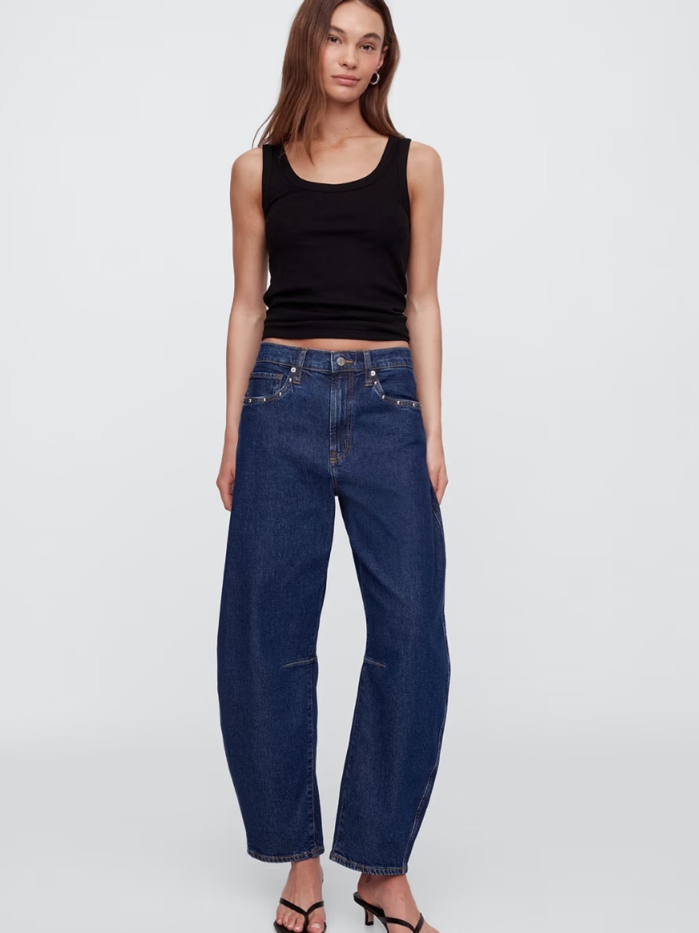 GAP studded barrel jeans